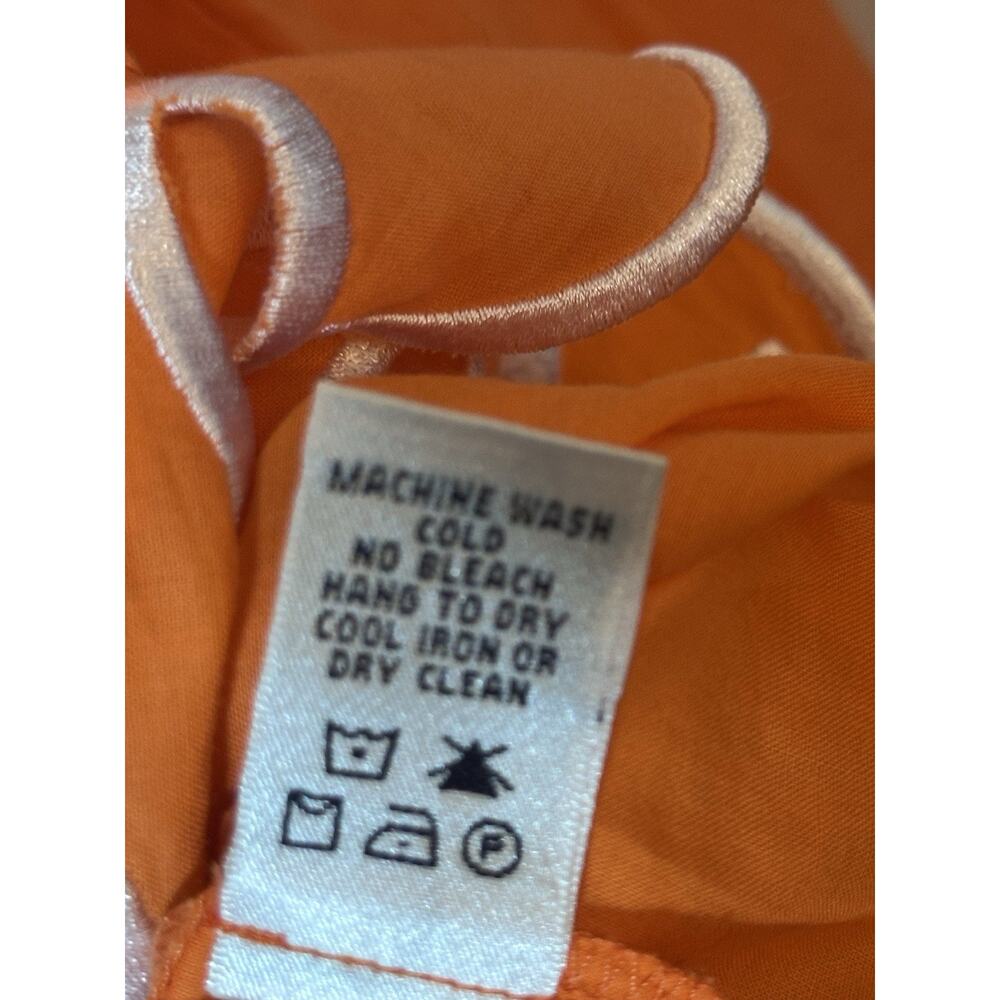 Lilly Pulitzer Top Womens Small Orange Embroidered Poplin Tunic Blouse Eyelet S - Picture 10 of 13